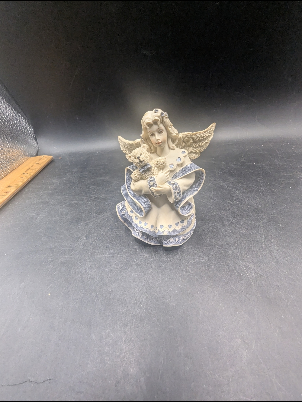 Sarahs Angels Figurine with Bear "Payton" 2002 MindSpring Studio 30852 Handmade